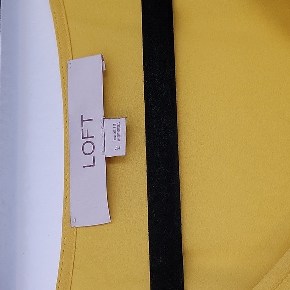 Loft Long Sleeve Blouse with Smocked Wrist in Bright Yellow - Picture 3 of 5